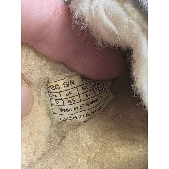 UGGS Grey Leather Moccasin Women's Size 10 - Picture 10 of 10